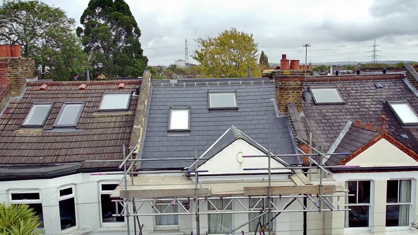 Slate roof work